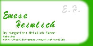 emese heimlich business card